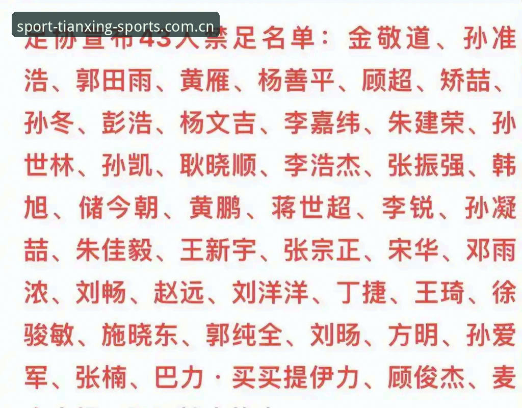 天行体育账号注册 深度揭秘足协第三批禁足名单背后的足球腐败链条